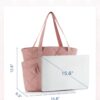 BAGSMART Tote Bag for Women, Puffer Work Tote with Zipper, Travel Essentials Quilted Nurse Travel Hospital Bag