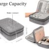 HCFGS Travel Electronics Organizer,Travel Cord Organizer Case,Tech Storage Bag Extra Large 3-Layers Universal Carry Cable Storage Bag for Phone, Cord, iPad (Grey)