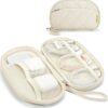 BAGSMART Cord Organizer Travel Cable Bag, Compact Tech Electronic Organizer Travel Case, Essentials for Charger, Cable, Phone, Flash drive - Beige