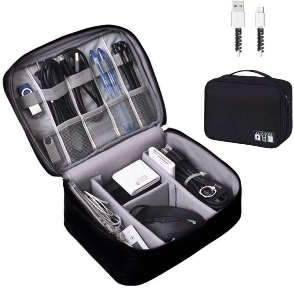 61b8aBD5NWL._AC_SL1113_.jpg Electronics Organizer, OrgaWise Electronic Accessories Bag Travel Cable Organizer Three-Layer for iPad Mini, Kindle, Hard Drives, Cables, Chargers