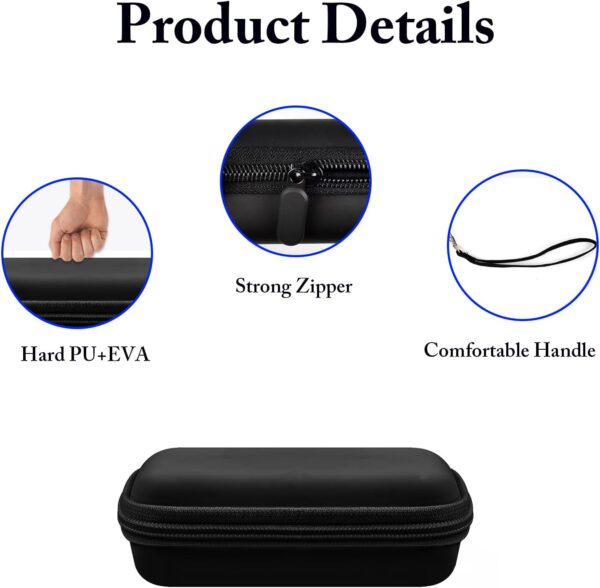 Travel Case for UCOMX/Anker MagGo 3-in-1 Charging Station, Magnetic Foldable Station Storage Holder Bag, Cable Charger Organizer Case for Apple Watch Fast Charger Cable and Adapter, Box Only(Black)
