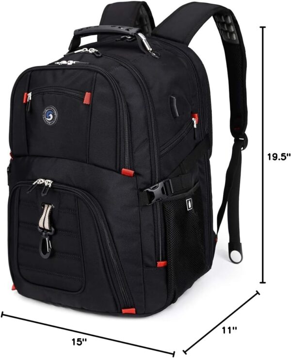 61fCPxmAd1L._AC_SL1350_.jpg SHRRADOO Extra Large 50L Travel Laptop Backpack with USB Charging Port, College Backpack Airline Approved Business Work Bag Fits 17 Inch Computer for Men Women
