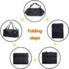 HOLYLUCK Foldable Travel Duffel Bag For Women & Men Luggage Great for Gym (black) One_Size