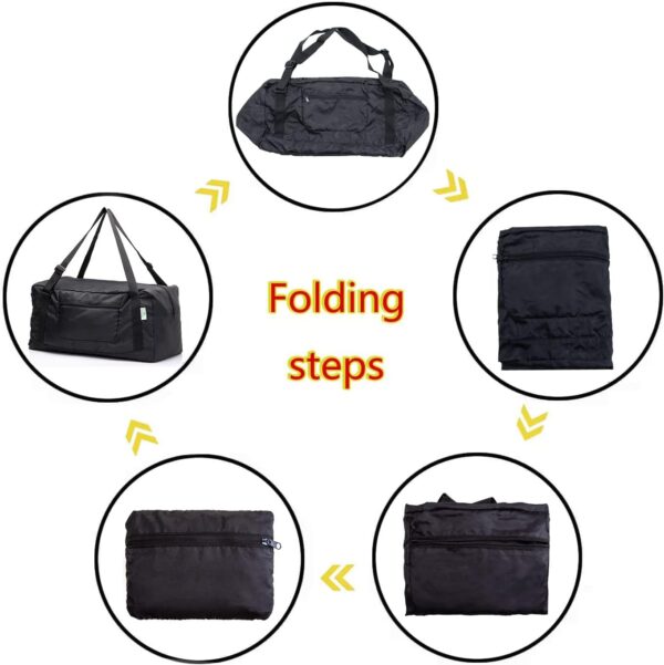 HOLYLUCK Foldable Travel Duffel Bag For Women & Men Luggage Great for Gym (black) One_Size