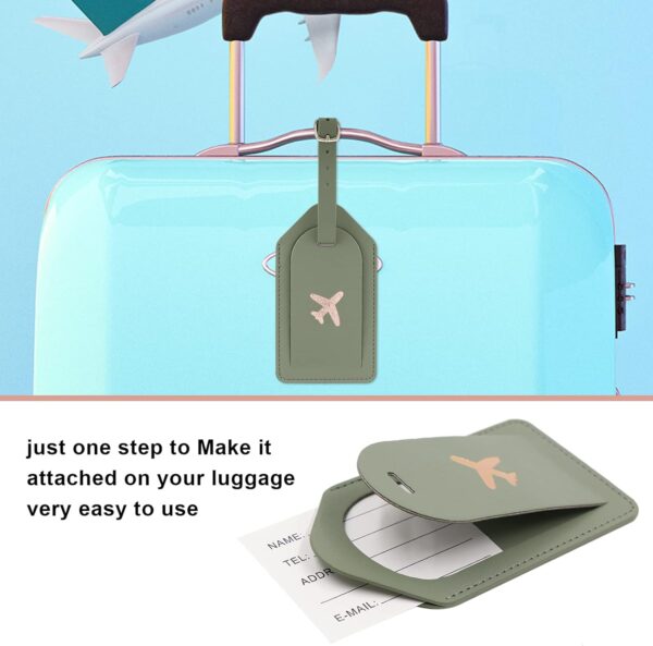 61fxjbuVZL._AC_SL1500_.jpg Melsbrinna Rfid Passport Holder for Travel women/Men Set Travel Suitcase Tag, Cute Passport Wallet Rfid Blocking Card Slots, Rfid Passport Cover/CaseTravel Wallet (Green)