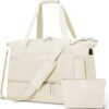 61hUVCWZIPL._AC_SL1500_.jpg ETRONIK Gym Bag for Women, Personal Item Travel Bag with Shoes Compartment, Weekender Overnight Duffel Bag with Wet Pocket & USB Charging Port, Carry On Bag for Women, Travel, Gym, Weekend (Beige)