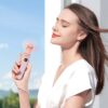 61hv-NeVZDL._AC_SL1500_.jpg SWEETFULL Portable Handheld Mini Fan with LED Display, 2-in-1 Personal Foldable USB Rechargeable Hand Held Fan & Flashlight for Travel, Lash Eyelash, Cute Small Pocket for Women, Girls