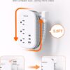 61jNOKDEEdL._AC_SL1500_.jpg BESHON Flat Plug Power Strip, 3 Outlets with 3 USB Ports(2 USB C), Ultra Flat 3.2ft Wrapped Around Extension Cord for Cruise Ship, Travel, Dorm Room Essentials
