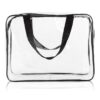 61lN3g-BGvL._SL1200_.jpg 3Pcs Crystal Clear PVC Travel Toiletry Bag Kit for Women Men, Waterproof Vinyl Organizer Makeup Bags with Zipper Handle Straps, Cosmetic Bag Pouch Carry on Airport Airline Compliant Bag Handbag