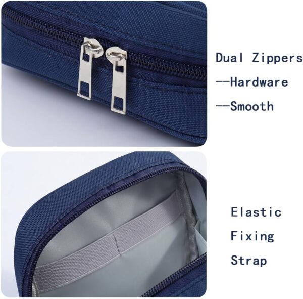 E-Tree Storage Pouch for Small Electronics and Accessories,Tech Bag,Electronic Organizer Case Compatible with MacBook Laptop Charger,Mouse,Cables,Hub,Power Bank,Earphone,Toiletries Cosmetics (Orange)