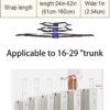 Luggage Straps Bag Bungee， Luggage Straps Suitcase Adjustable Belt，Add a Bag Easy to Travel Suitcase Elastic Strap Belt – (Black)