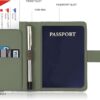 Melsbrinna Premium Leather Passport Holder Covers Case, Waterproof Rfid Blocking Travel Wallet Passport Holder with Pen Holder, Cute Passport Book for Women/Men