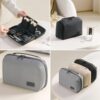 61oJ-UgUAL._AC_SL1000_.jpg Kaxich Travel Electronics Organizer, Electronics Accessories Bag Portable Cable Organizer Case Waterproof Universal for Adapters Memory Cards, USB Cables (Beige)