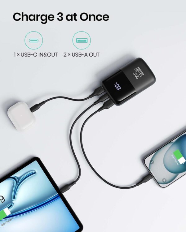 61oYP6bh1mL._AC_SL1500_.jpg INIU Portable Charger, Smallest 22.5W 10000mAh Power Bank, USB C in/Output Fast Charging 3-Output Mini Battery Pack Charger with Phone Holder for iPhone 16 15 14 13 12 Samsung S23 Google iPad Tablet