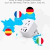 European Travel Plug Adapter for International, HANYCONY Italy Spain Power Adapter 2 Outlets 2 USB C Ports, Type C Adapter Travel Cruise Essentials for US to Most Europe France Germany EU, 2 Pack