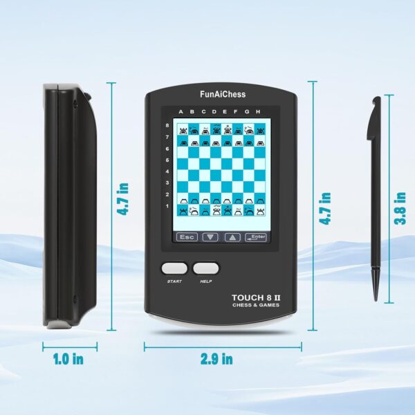 61rvG4qYOHL._AC_SL1500_.jpg Handheld Electronic Chess Board 8 in 1 Touch Chess Computer Game Ai Chess Up Smart Electronic Chess Set for Adults, Kids,and Beginners Learn and Travel with Stylus Large LCD Display Gift