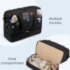 61tKAsUftDL._AC_SL1500_.jpg LOVEVOOK Travel Duffle Bag, Lightweight Weekender Bags for Women with Shoe Compartment, Puffer Gym Bag Personal Item Travel Bag, Quilted Overnight Bags and Hospital Bag for Labor and Delivery, Black