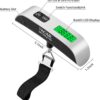 BAGAIL Digital Luggage Scale, 110lbs Hanging Baggage Scale with Backlit LCD Display, Portable Suitcase Weighing Scale, Travel Luggage Weight Scale with Hook, Strong Straps for Travelers