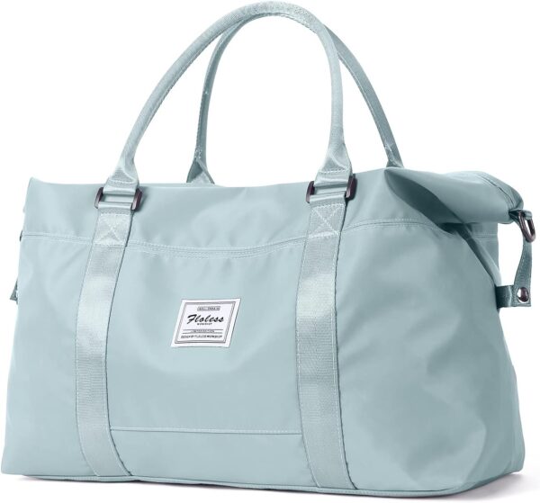 61w-P5EjusL._AC_SL1500_.jpg Sport Travel Duffle Bag Large Gym Tote Bag for Women, Weekender Carry on Bag for Airplane, Ladies Beach Overnight Bag Waterproof Luggage Bag with Wet Pocket