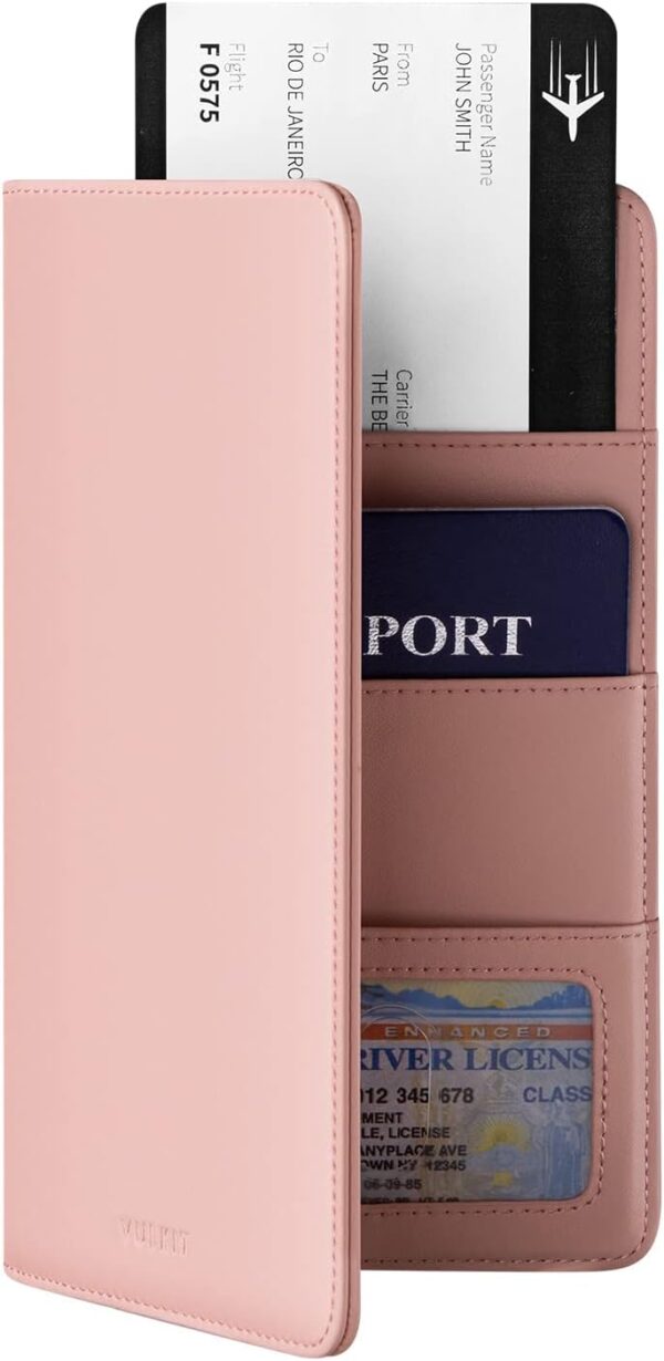 61x-mzzuC5L._AC_SL1500_.jpg VULKIT Passport Holder Wallet RFID Blocking Travel Wallet for Men & Women