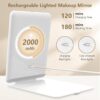 61x42gvYTL._AC_SL1500_.jpg Rechargeable Makeup Mirror for Travel, Vanity Mirror with 80LEDs, 3 Color Light, 2000mAh Battery, Portable Ultra Slim Lighted Mirror, Travel Essential