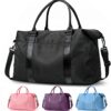 61yrSRzjx4L._AC_SL1500_.jpg Travel Duffle Bag, Weekender Travel Bag Men Small Gym Bag for Women, Hospital Bag for Labor and Delivery, Overnight Bag Luggage Bag with Trolley Sleeve, Airplane Travel Essentials for Flying(Black)