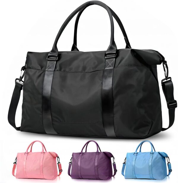61yrSRzjx4L._AC_SL1500_.jpg Travel Duffle Bag, Weekender Travel Bag Men Small Gym Bag for Women, Hospital Bag for Labor and Delivery, Overnight Bag Luggage Bag with Trolley Sleeve, Airplane Travel Essentials for Flying(Black)