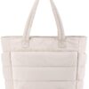 61zM8ZInhCL._AC_SL1500_.jpg BAGSMART Tote Bag for Women, Lightweight Puffy Tote Bag with Compartments, Quilted Shoulder Bag Handbag for Travel, Work