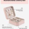 61ztIicK5sL._AC_SL1500_.jpg Vlando Travel Jewelry Case - Mothers Day Gifts for Mom Grandma Wife - Small Jewelry Travel Organizer Box Travel Essentials Christmas Gift for Women Girl - Pink
