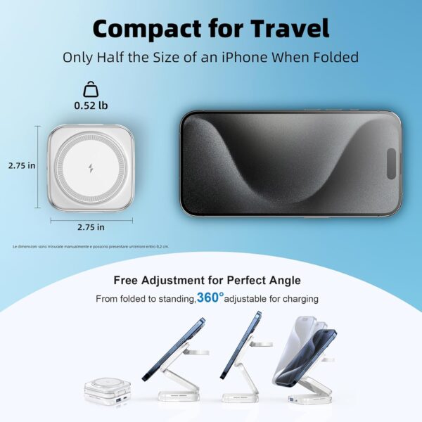 71-AmaNymEL._AC_SL1500_.jpg Wireless Charger for MagSafe, AC Island 5-in-1 Portable Travel Charging Station, 15W Max Fast Foldable Magnetic Stand, Evolved for iPhone 16/15/14/13 Series, Apple Watch, AirPods (with 35W Adapter)
