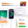 71-ChKNXyqL._AC_SL1500_.jpg BESHON Flat Plug Power Strip, 3 Outlets with 3 USB Ports(2 USB C), Ultra Flat 3.2ft Wrapped Around Extension Cord for Cruise Ship, Travel, Dorm Room Essentials