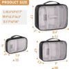 AKOZLIN Padded 3pcs/set Travel Organizer Office Cord Cable Electronics Accessories Bag Electrical Cord Management Case