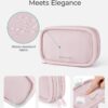71-i5JbUhpL._AC_SL1500_-1.jpg BAGSMART Cord Organizer Travel Cable Bag, Compact Tech Electronic Organizer Travel Case, Essentials for Charger, Cable, Phone, Flash drive, Double Layers (Pink)
