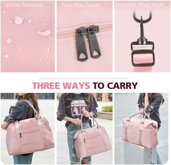 710Gto-1gL._AC_SL1500_-1.jpg Travel Duffel Weekender Carry On Tote for Women and Men - Waterproof Gym Bag, Hospital Bag for Labor and Delivery, Overnight Luggage with Trolley Sleeve