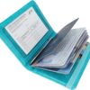 GDTK Leather Passport Holder Cover Case RFID Blocking Travel Wallet (Sky Blue)