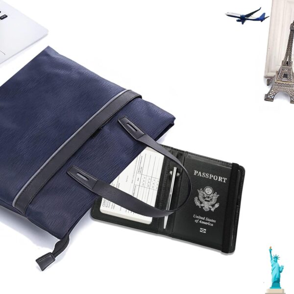 710ujMFzfL._AC_SL1500_.jpg GDTK Leather Passport Holder Cover Case RFID Blocking Travel Wallet (Black)