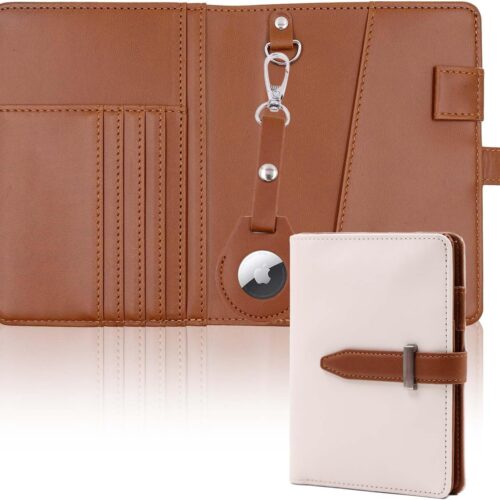 7110BCmMNlL._AC_SL1500_.jpg Deziliao AirTag Passport Holder for Men and Women, Cute Passport Wallets with Airtag Slot, Mulit-Purpose RFID Blocking Passport Holder AirTag Wallet, Travel Wallet Passport Cover Case(Cream White)