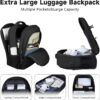 Travel Backpack, Large Carry on Backpack, 17 Inch Laptop Bag, Big Sturdy TSA-Friendly with USB Port College School Rucksack Bag, Gifts for Him Men Women, Black