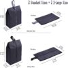 YAMIU Travel Shoe Bags Set of 4 Waterproof Nylon with Zipper for Men & Women, Black