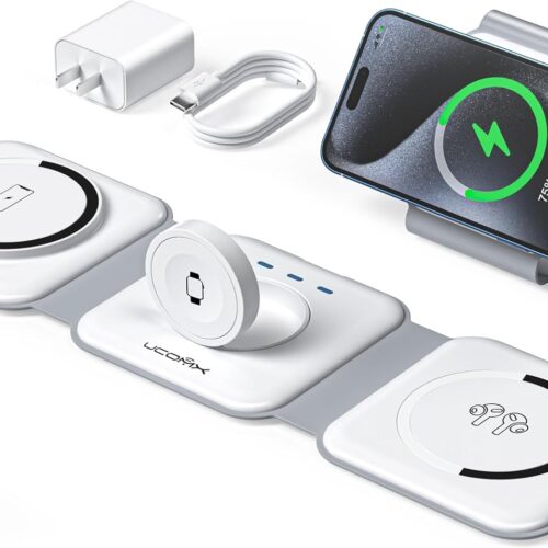 711sjsXBOTL._AC_SL1500_.jpg UCOMX 3 in 1 Charging Station for Multple Devices,Foldable 3 in 1 Wireless Charger for Travel,Nano Wireless Charging Station for iPhone16 15 14 13 12 Pro Max/Watch 10 9 8 7 6 5 4 3 Ultra/AirPod Pro