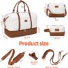 Travel Bag for Women: 21" Large Weekender Bags for Women with Shoe Compartment & Toiletry Bags, 3PCS Overnight Duffel Tote for Carry on Weekend Travel Business Trip Airplane Traveling, Gym