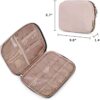 BAGSMART Large Electronics Organizer Travel Case, Travel Essentials, Cord Organizer Travel Cable Organizer Bag, Travel Accessories for Women, Pink