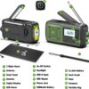 712N3ULhAL._AC_SL1500_.jpg Crank Emergency Radio 5000mAh, Weather Radio, Solar Radios Battery Operated, NOAA/AM/FM Weather Alert Radios with Power Bank Phone Charger, SOS Alarm, Flashlight & Reading Lamp Indoor Outdoor