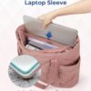 BAGSMART Tote Bag for Women, Puffer Work Tote with Zipper, Travel Essentials Quilted Nurse Travel Hospital Bag