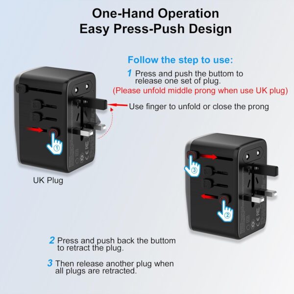 712l7lsDWVL._AC_SL1500_.jpg Universal Travel Adapter, PD 35W 7 in 1 International Power Plug Adapter with 7.0A 4 USB-C and 2 USB-A Fast Wall Charger, Worldwide AC Outlet for US Europe UK AUS (Black+Silver)