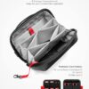 tomtoc Electronic Organizer Accessory Pouch for MacBook Charger, Cables, Power Bank, Hard Drive, Cords, Water-resistant Storage Bag with Removable Card Slots for USB Adapter, Memory Card, Black