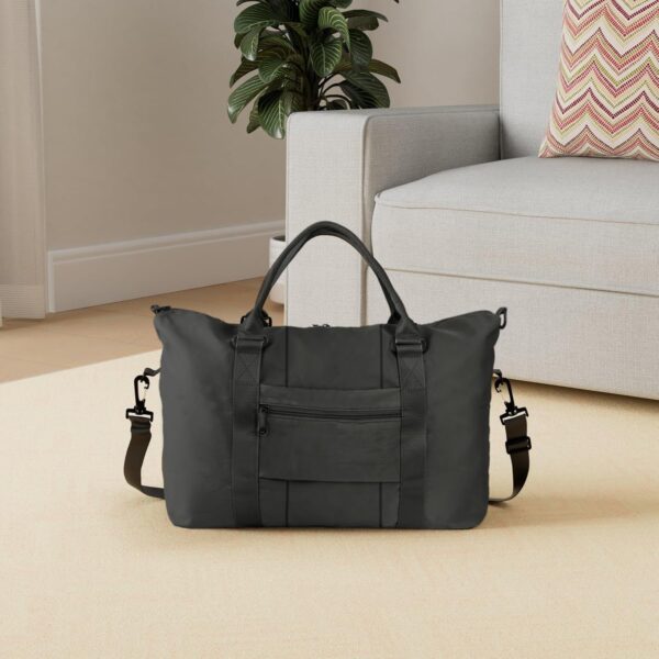 712tQnuNN8L._AC_SL1500_.jpg Travel Duffle Bag, Weekender Travel Bag Men Small Gym Bag for Women, Hospital Bag for Labor and Delivery, Overnight Bag Luggage Bag with Trolley Sleeve, Airplane Travel Essentials for Flying(Black)