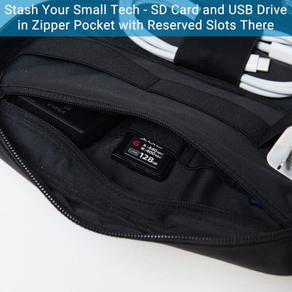 712uaTUXutL._AC_SL1500_.jpg Purevave Electronics Organizer, Tech Pouch for Travel, Compact Small Travel Cable Bag for Cord, Phone Charger, USB Drive, SD Card and Power Bank Black