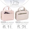 713ZUVx25KL._SL1500_.jpg NISHEL Travel Toiletry Bag for women, Portable Hanging Organizer for Travel-Sized Shampoo, Conditioner, Brushes Set, makeup Accessories, Medium Size, Pink