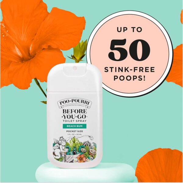 713vx1ZaRsL._AC_SL1500_.jpg Poo-Pourri Before-You-Go Toilet Spray, Beach Bum, 1 Fl Oz Pocket Travel Size - Coconut, Orchid and Toasted Praline